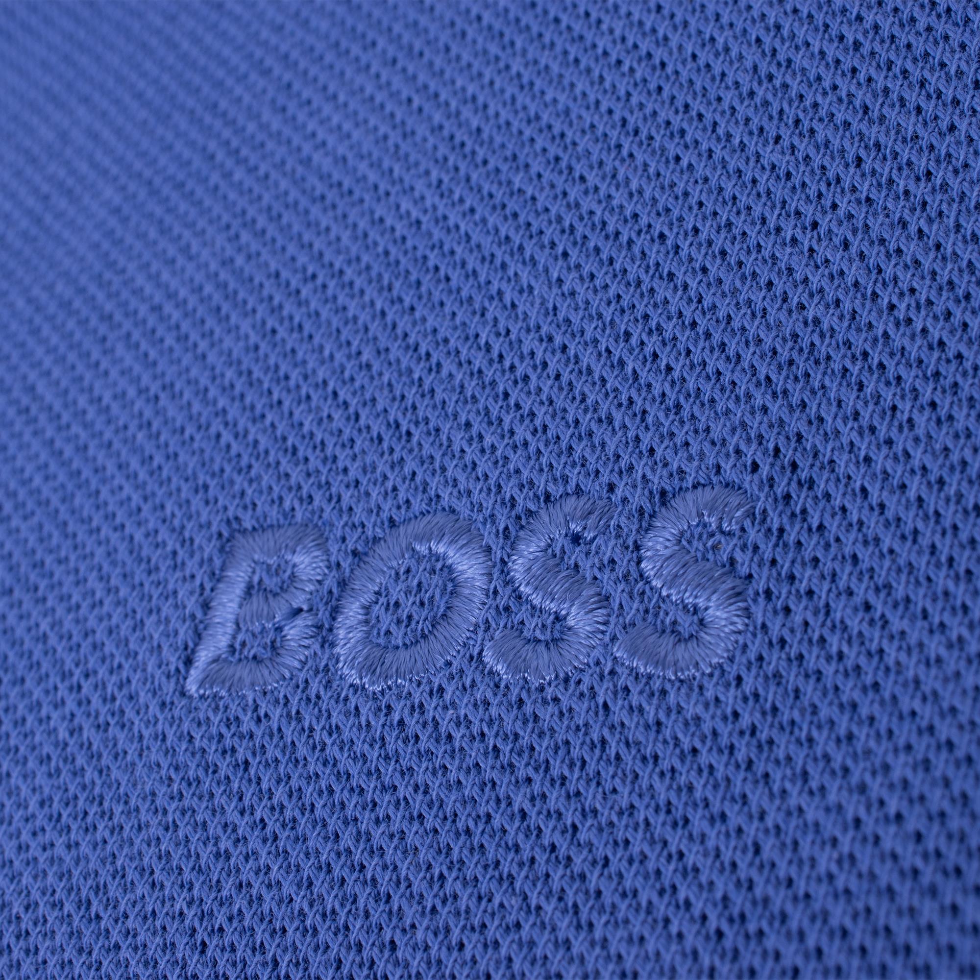 Boss Paddy Cotton Pique Mens Polo Shirt Medium Blue